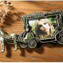 YONGYAN Retro Carriage 3.5x5 Inch Picture Frame Desktop Home Decoration Anniversary Photo Frame Display for Beloved (Copper)