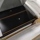 VASAGLE 3-Drawer Vertical File Cabinet, Filing Cabinet for Home Office, Printer Stand, with 3 Lockable Drawers, Adjustable Hanging Rail, for A4 and Letter-Size Files, Ink Black UOFC055B16