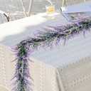 6ft Faux Lavender Garland - Purple Floral Decor for Weddings, Farmhouse, Mantles, Arches & Indoor/Outdoor Use (6FT-1Pack)