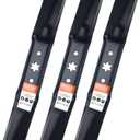 3 x 942-05056A ZT1-54 Mower Blades with 6 Star Hole for Cub Cadet Ultima ZT2-54 XT1-54 XT2-54 Zero Turn Troy Bilt Mustang 54 inch Cut Deck Lawn Tractor Repalce 942-05056-X (High Lift)