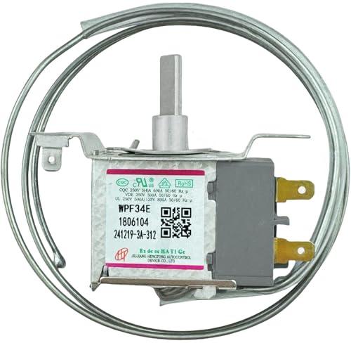 WPF-34E WPF34E Temperature Control Thermostat, 2-Pins Sensor Probe Refrigerator Thermostat, fit for Hisense Refrigerator Parts WPF34E 1806104, Freezer Temperature Control