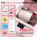 ORGSTA Label Maker Machine with Tape, T003 Thermal Label Maker, 2 Inch Bluetooth Label Printer Compatible with Phone & PC, Sticker Printer Barcode Thermal Maker for Small Business, Home, School