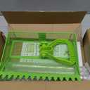 2026 Upgraded 2-in-1 Chicken Poop Scooper & Rake with Handle, 12inch Heavy-Duty Metal Chicken Coop Scoop for Sand Sifting Shovel Litter Scooper for Farm House Chicken Coop Cleaning Tools Accessories (Green)