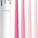 10" Classic Taper Candles, Pink Shades, 4-Pack, 7-8 Hours Long Burning, Unscented Tall Candlesticks