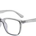 Fashion Blue Light Glasses for Men Ultralight Retro Square Frame Computer Glasses Reduce Eye Strain (Transparent Grey)