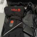 SAVIOR HEAT Heated Gloves for Men Women, Rechargeable Electric Heated Leather Skiing and Snowboarding Gloves (Small, Black)