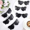 Sieral 50 Pairs Heart Shaped Sunglasses Vintage Heart Sunglass Bride Women's Sunglasses Retro Glasses for Wedding Party