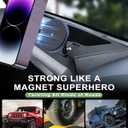 Magnetic Jeep Phone Mount for 2011-2017 Wrangler JK JKU with 15W Wireless Charging - Dashboard Phone Holder with Magnet for Jeep Wrangler Accessories
