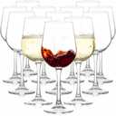 HAKEEMI Fully Tempered Wine Glasses set of 12, 12 oz Durable Red Wine Glasses for Wedding, Party, Dishwasher Safe