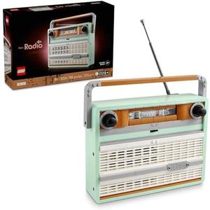 LEGO Icons Retro Radio Building Set for Adults - Home Decor for Bedroom or Desk for Vintage Aesthetic with Sound Effects & Smart Phone Integration - Birthday Gifts for Men & Women - 10334