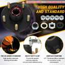 Redants 2 Sets 2000lbs Trailer Hub Kit 5 Lug 4.5", Pre-Installed and Lubricated 54.5 Trailer Axle Kit for 2000lbs 1-1/16'' Trailer Axles, Boat Trailer Hubs 5 Lug(only for Straight Spindle)