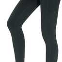THE GYM PEOPLE Thick High Waist Yoga Pants with Pockets, Tummy Control Workout Running Yoga Leggings for Women (Medium, Charcoal Grey)