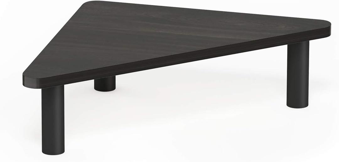 Furinno Turn-N-Tube Corner Monitor Riser Stand, Espresso/Black (19.6 x 10.6 in. Triangle)