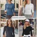 Neer 4 Pack Women's 3/4 Sleeve Workout Shirts, 4-Color Set, Medium