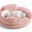 EHEYCIGA 23" Calming Donut Dog Bed for Small Dog & Cat Washable Pet Couch