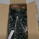 3Pcs Bottle Brush Trees Mini Christmas Trees Artificial Xmas Trees Sisal Snow Frost Diorama Tree with Wood Base for Home DIY Craft Decoration(with Light)