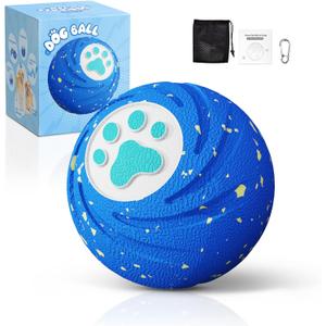 Lovkid Smart Interactive Dog Toys - Interactive Dog Ball for Medium & Large Dogs Durable E-TPU Dog Toy to Keep Them Busy Motion Activated Rolling Ball Indoors & Outdoors (Blue)