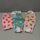 3 Pack Washable Female Dog Diaper Onesie Sanitary Pantie with Adjustable Suspender, Reusable Fixed Doggie Diapers, Super Absorbent Leakproof for Small Medium Large Dog in Heat Cycle L 