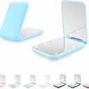 Compact Mirror, 1X/3X Magnification LED Pocket Mirror with Nternal BIattery, Mini Mirror for Purse, Pocket,Travel and Present (Blue)