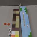 Minecraft Brownstone Torch Lamp | 11.5 Inch LED Night Light | USB Charging Port (USB cable not included)