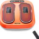 Foot Massager Machine with Heat, Shiatsu Vibration Feet Massager with Remote, Deep Kneading Therapy, Improve Circulations and Body Flow for Plantar Fasciitis, Neuropathy (Yellow)