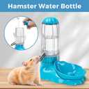 VANNON 2-in-1 Hamster Water Bottle & Food Feeder, 4.6oz/130ml Top-Fill Small Animal Cage Water Dispenser & Food Dish, BPA-Free, Anti-Leak for Hamster, Gerbil, Mouse