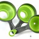 2 x Collapsible Funnel Set of 3 Food Grade Silicone Canning Funnels for Kitchen Use Wide & Regular Mouth Mason Jars, Large and Small Funnels for Bottles, Jam, Oil, Spices, and Liquid Transfer