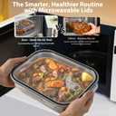 Freshmage 2 Pack 76.4oz Large Glass Storage Containers with Air Vent Lids, 9.5 Cup Glass Food Storage Container for Meal Prep, Lunch, Baking, Food Serving, Oven, Dishwasher & Freezer Safe, BPA-Free