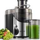 Juicer Machines, Juilist 3" Wide Mouth Juicer Extractor Max Power 800W, for Vegetable and Fruit with 3-Speed Setting, 400W Motor, Easy to Clean (Silver)