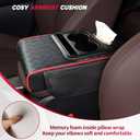 Car Middle Center Console Cover with Cup Holder for Long Driving,Car Armrest Cover for SUV,Truck-2.95in Height-Lifts Arms to Relax Muscles,Multi-Functional Storage for Trips Scratch-Resistant