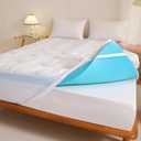 4 inch Dual Layer Twin Mattress Topper for Back Pain Relief2 Inch Cooling Gel Memory Foam Plus 2 Inch Pillow Top Mattress Pad Cover 15% Viscose Made from Bamboo, with 6-16 Inch Deep Pocket (Twin)