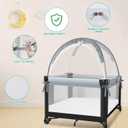 Crib Tent - Crib Net to Keep Baby in, Stop Baby from Climbing Out of Crib, Pop Up Crib Tent with Durable Breathable Net Double Zipper Strong Rods Installation Convenience