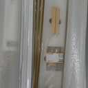 Forbena Gold Floating Shelves for Wall Decor Set of 3, Bathroom Shelves Over Toilet, Modern Display Wall Shelf with Guard Rail for Living Room Bedroom Organizers and Storage - White and Gold (17 Inch)