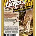 2pcs EVOLVED HABITATS Buck Lickers Sweet Corn & Molasses Flavored Salt Block 4 Lbs Mineral Deer Attractant - Ready & Easy to Use Time-Release All Year-Round Food Supplement for Deer, Elk & Moose