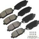 cciyu D1640 & D1734 Front & Rear Ceramic Disc Brake Pads Kit For Chrysler 200 2015-2017,For Jeep For Cherokee 2014-2017