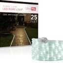 UltraPro LED Rope Lights, 25ft Classic Clear Rope, Cool White Light 5000K, Indoor/Outdoor, Flexible, Linkable, Durable, Rope Lights Outdoor, 54843