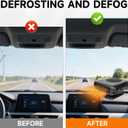Car Heater, Portable Electronic Auto Fan Heater 12V 200W 2 in 1 Heating/Cooling Function Fast Heating Car Defrost Defogger, Black