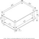 Furinno JUST Coffee Table, 2-Tier Modern Coffee Table with Open Shelf, Toolless Assembly Side Table, for Living Room, Bedroom, Home Office, Plain White, 2-Tier, 23.6"W