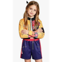 Girls' Halloween Dress Up Outfit, Stage Costume 3PCS Set for Kids' Party, Size 120