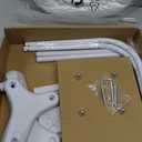 Cat Window Perch with 6 Strong Suction Cups, Mats That can be Switched Between Winter and Summer, Foldable Cordless Cat Beds Can Bear 50LBS Weight (White)