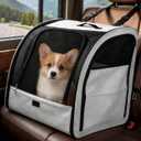 Dog Car Seat for Small Medium Dogs & Cats, Soft-Sided, Gray