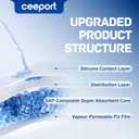 Ceeport Silicone Super Absorbent Wound Dressings 5" x 5", Adhesive Border Bandages for Heavy Exudate, Leg Ulcers, Bed Sores, 10 Pack, 3.35" 3.35" Absorbent core