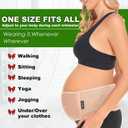 Maternity Belly Band for Pregnant Women | Pregnancy Belly Support Band for Abdomen, Pelvic, Waist, & Back Pain | Adjustable Maternity Belt | For All Stages of Pregnancy & Postpartum (Beige), One Size