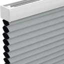 Changshade Cordless Cellular Shades, Blackout Honeycomb Shades for Windows, Pull Down Pleated Blinds, Easy to Install for Indoor Windows and French Doors,29" W x 64" H, Grey