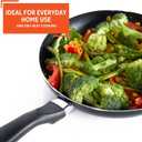 IMUSA 8in Bistro Aluminum Nonstick Fry Pan with Cool Touch Handle, Small Skillet for Eggs, Omelets, Sauteing, and Everyday Cooking, Black