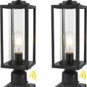 Beionxii 20 Inch Dusk to Dawn Outdoor Post Light, 2 Pack Large Pole Light