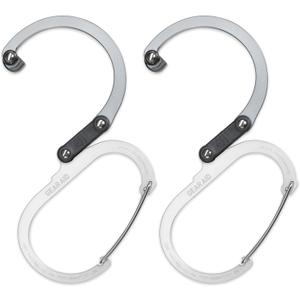 GEAR AID HEROCLIP (Large) Carabiner Gear Clip and Hook for Hanging Heavy Duty Items, Camping Backpacks, Suitcases, Kayaks, Bicycles and More (Shade of Gray)