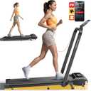 Walking Pad Treadmill with Incline, 2 in 1 Foldable Treadmills for Home Small Office, 300lbs Portable Compact Under Desk Treadmill with App, Remote Control and LED Display
