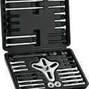 Orion Motor Tech Harmonic Balancer Puller Kit, 49pc Power Steering Pulley Puller Installer Tool Set, Heavy Duty Steering Wheel Puller Tool Kit for Flange Type Gear and Crank Puller (Black)