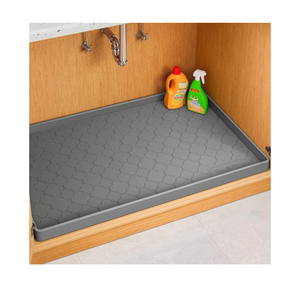 Jin&Bao Waterproof Under Sink Mat 40" x 19", Thick Silicone Mat Cabinet Protector for Kitchen and Bathroom, Shelf Liner, Home Organizer and Storage, Multipurpose Tray for Gadgets and Essentials